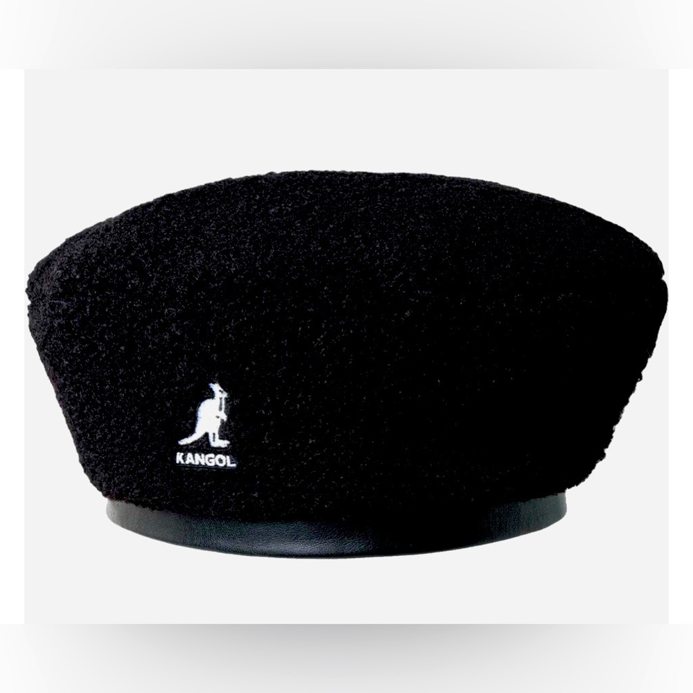 Kangol Nylon Plush Reversible Beret - NWT- black/pink L/XL- unisex
